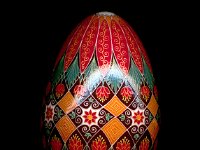 Fall Florals Ukrainian Easter Egg Pysanky By So Jeo : Pysanky Pysanka ukrainian ukraine easter egg batik art sojeo orange red flowers brown green fall floral batik decoration gift